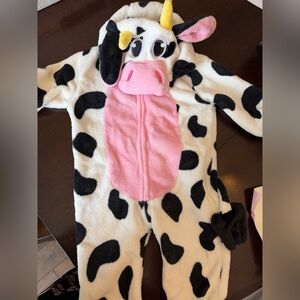 Spooktacular Creations Baby Cow Costume Unisex Romper. Size 6-12 months
